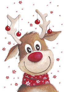 a cute christmas reindeer